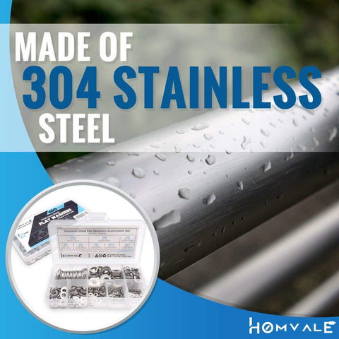 304 Stainless Steel Flat Washers Set Homvale