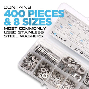 304 Stainless Steel Flat Washers Set Homvale