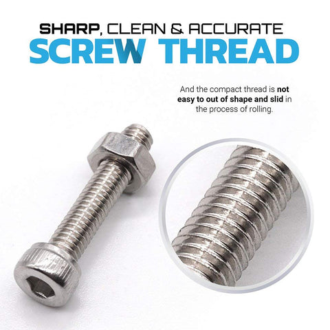 304 Stainless Steel Screw and Nut Assortment Set Kit with Hex Socket Head Cap