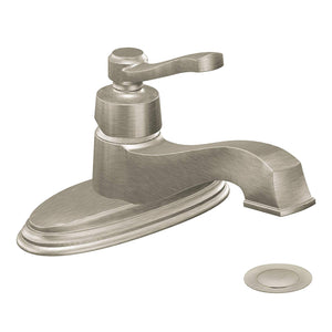 Moen S6202BN Rothbury One-Handle Low Arc Bathroom Faucet, Brushed Nickel
