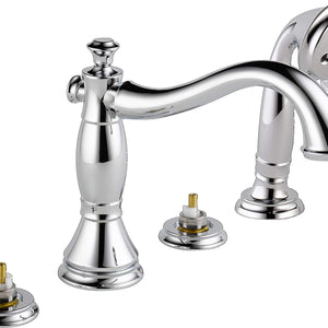 Delta T4797-LHP Cassidy Roman Bathtub Faucet with Hand Shower Trim without Handles, Chrome