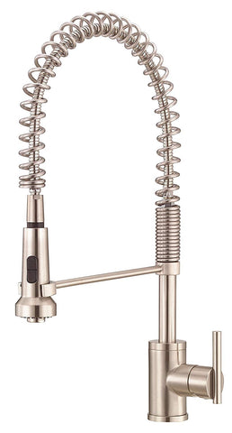 Danze D455058SS Parma Pre Rinse Single Handle Pull Down Kitchen Faucet, Stainless Steel