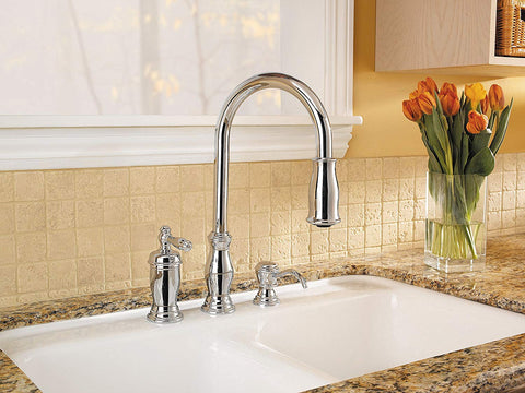 Pfister GT526TMC Hanover Separate 1-Handle Pull-Down Kitchen Faucet with Soap Dispenser in Chrome